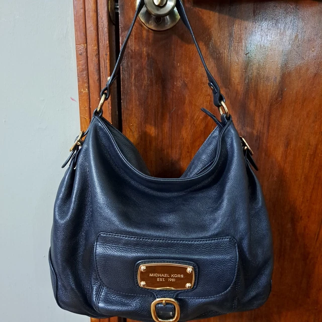Michael KORS HUDSON DOWNTOWN HOBO LEATHER SHOULDER BAG