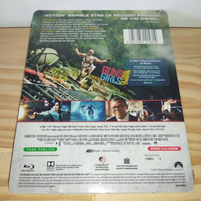 xXx: Return of Xander Cage (xXx : Reactivated) STEELBOOK [Blu-ray] - VF - NEUF 2