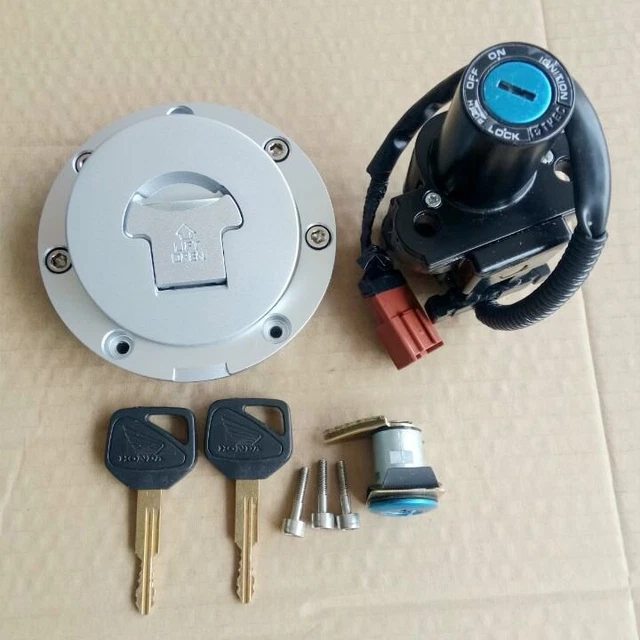 IGNITION SWITCH FUEL Gas Cap Cover Seat Lock Key Set for Honda CBR600
