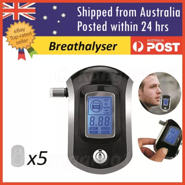 Digital Alcohol Breathalyser Personal Breath Analyser Breathtester LCD Tester AU