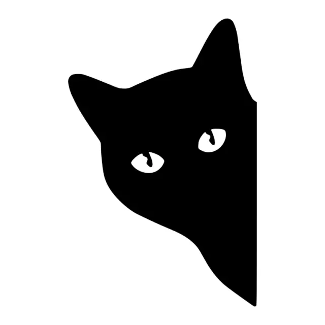 Black Cat #5 Cute Vinyl Sticker Decal Laptop Window Cars