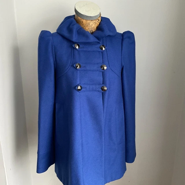 FRENCH CONNECTION MILITARY Wool Jacket Womens Size 10 49.99