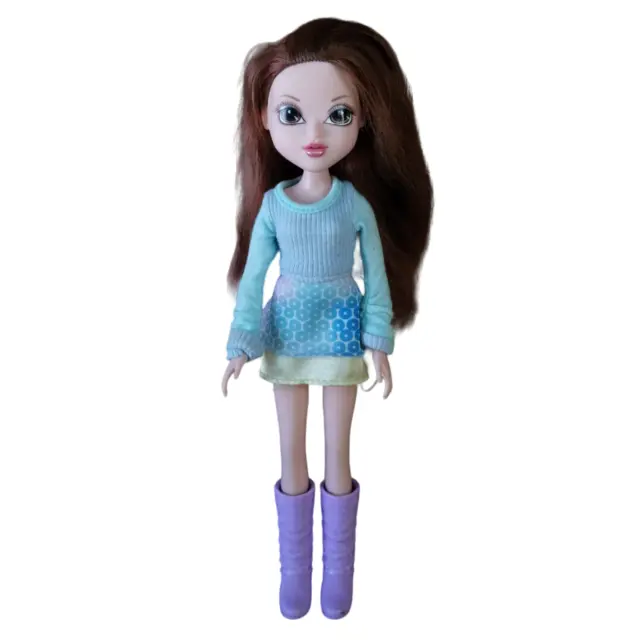 MGA Entertainment Moxie Girlz Ida Doll Purple Boots Dress Brown Hair Eyes 9.5"