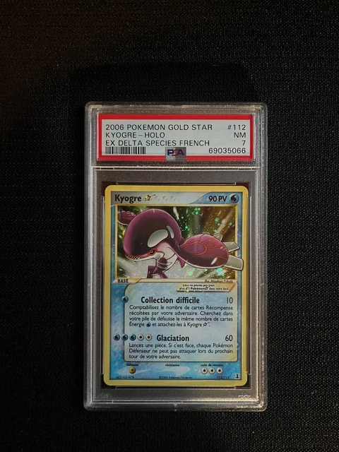 Carte Pokémon - Kyogre star 112/113 PSA 7 EX ESPECE DELTA FR POP1