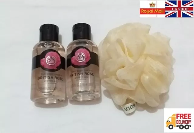 *New* The Body Shop British Rose Shower Gel 60ml x 2  Bath Lilly Bundle