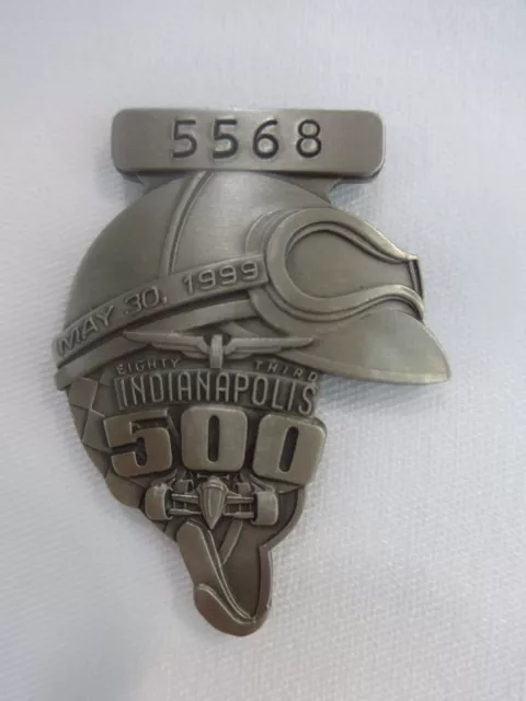 1999 Indianapolis 500 5568 Silver Pit Badge A.J. Foyt Kenny Brack Indy500