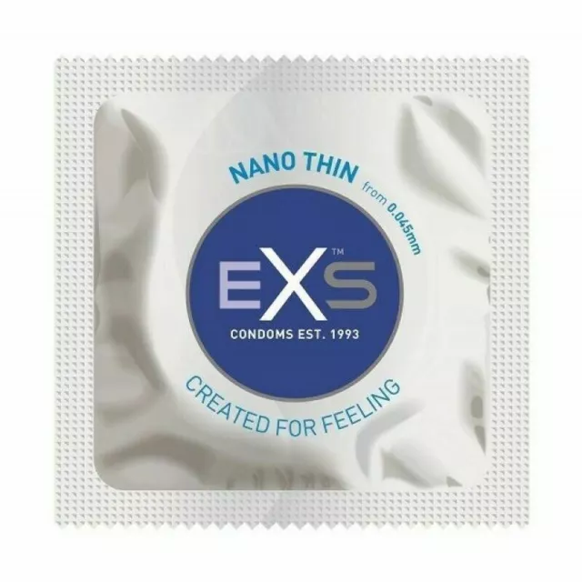 EXS Nano Thin Condoms Available in 6, 12, 24, 36, 48 or 100 Packs Lubricated UK