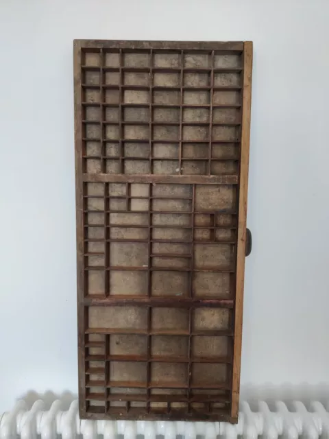 VTG Old Wooden Printers Trays Letterpress Drawer Shelves England Made (B)
