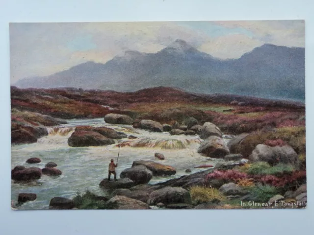 Colour art PC In Glencar, Kerry, Ireland Unposted c.1905. E. Longstaffe. Fishing