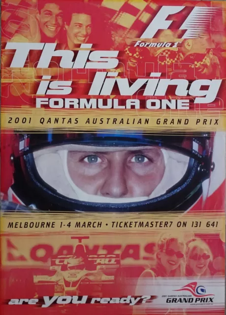 2001 QUANTA AUSTRALIAN GRAND PRIX ORIGINAL POSTER - cm. 60x85