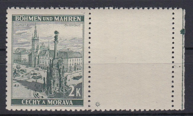 Böhmen + Mähren 33 Leerfeld re. Sternchen Lindenzweig und Landschaften 2 K **