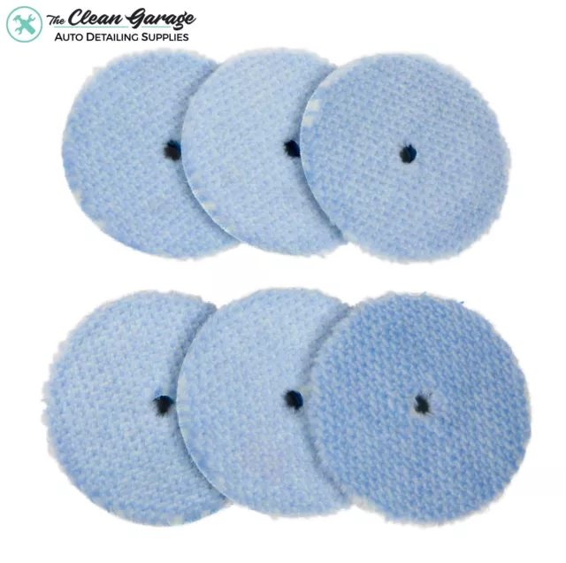 6 Pack of Pads | RUPES Blue Coarse Wool Polishing Pad | For 5" Backing Plate