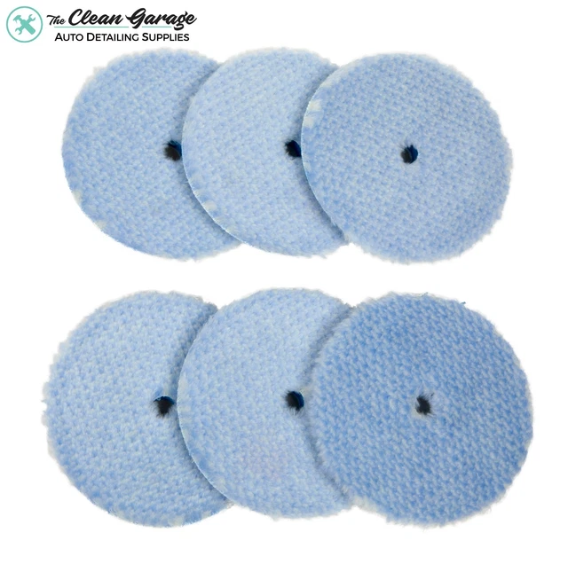6 Pack of Pads | RUPES Blue Coarse Wool Polishing Pad | For 5" Backing Plate