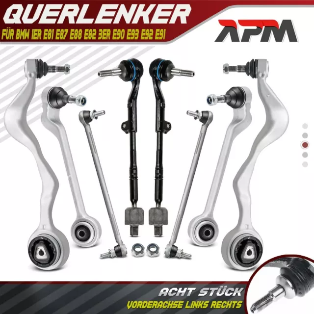 Querlenker Vorderachse 8-teilig für BMW 1er E81 E87 E88 E82 3er E90 E93 E92 E91