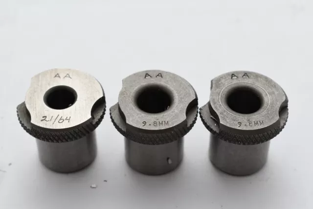 Lot of 3 AA All American Drill Bushings 21/64'' 9.8mm 9.8mm