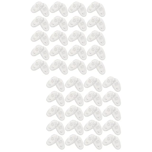 60 pares de almohadillas nasales de silicona almohadillas de vidrio intercambiables gafas profesionales