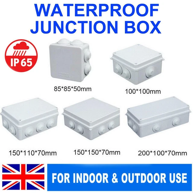 WATERPROOF JUNCTION BOX Outdoor Adaptable Enclosure Electric Terminal ...