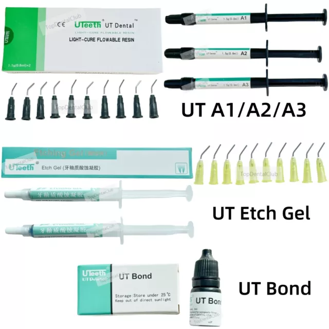 Dental Composite Resin Flowable Light Cure Flow Etch Gel Etching Bond Adhesive