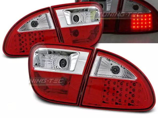 Coppia di Fari Posteriori per Seat LEON 1M 1999-2004 Rosso Bianco LED SONAR IT L