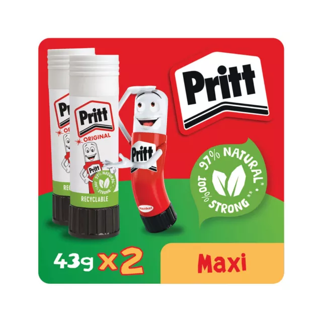 Pritt Stick Glue Stick 43g Pack of 2 1485357