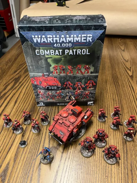 BLOOD ANGELS WARHAMMER 40k COMBAT PATROL BEAUTIFULLY PAINTED!!