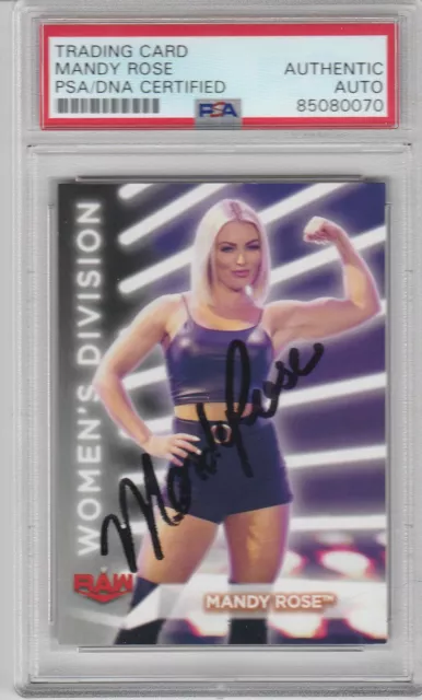 Auotgraphed  Mandy Rose Topps  card PSA/DNA certfied