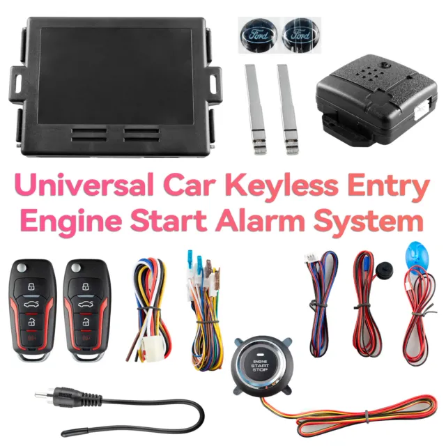 Car Keyless Entry Engine Start Security Alarm Push Button Remote Starter Stop