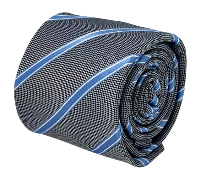 Hombre Corbata Gris con Azul Rayas Escuela Diseño de Negocios Oficina Por