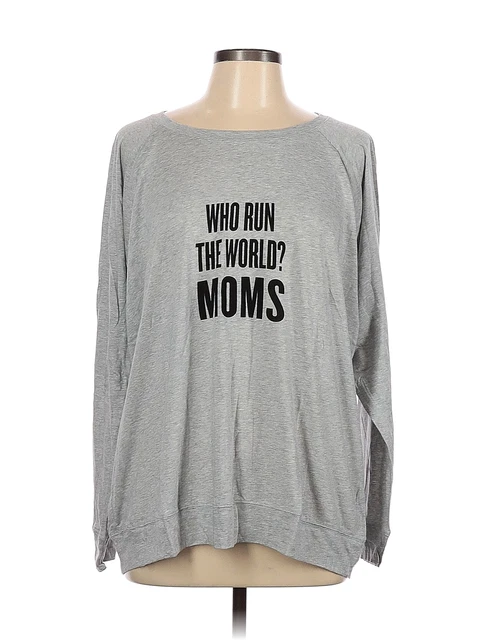 EMI JAY Women Gray Long Sleeve T-Shirt L