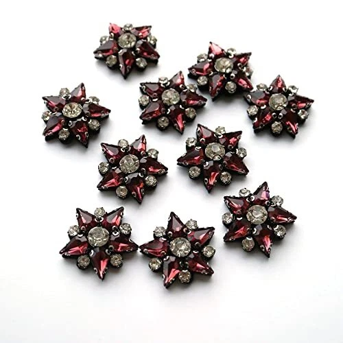 G-RUI 10pc/lot Glass Rhinestone Appliques for Clothes DIY sew on Star Patches...