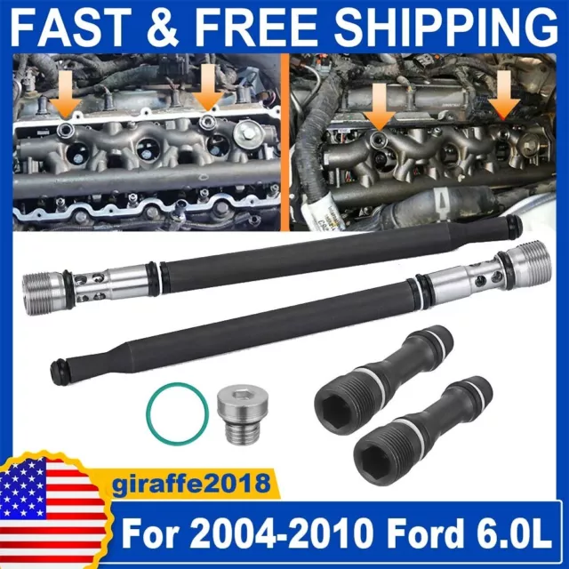 Stand Pipe Dummy Plug Kit For Ford 6.0L Powerstroke Diesel E-350 E-450 2003-10 d