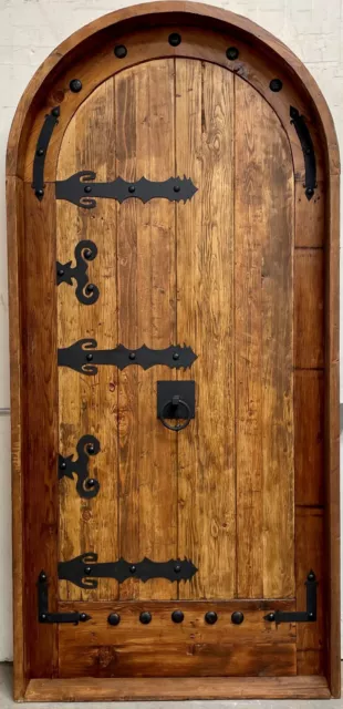 Solid wood arched top door RUSTIC custom reclaimed lumber Doug Fir IN STOCK