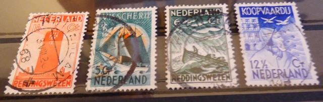 Briefmarken Niederlande: "Rettungswesen aus Seenot"  (1933, gestempelt)