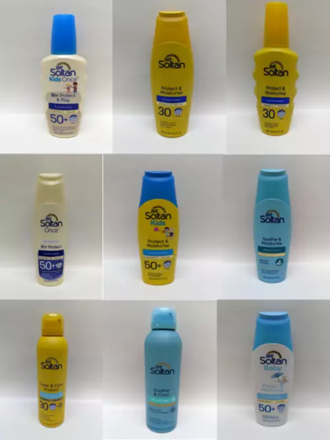 Soltan Sun Cream Sun Lotion Sunblock Sunscreen UVA UVB SPF Boots CHOSE YOUR SET