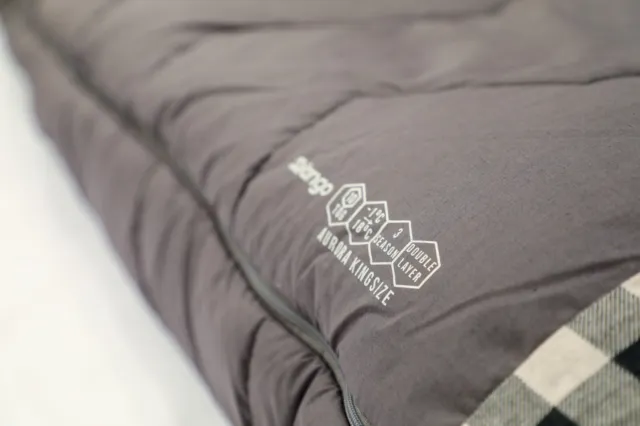 Kingsize Single XL Sleeping Bag Vango Aurora Cotton Premium 3 Season Camping Bed