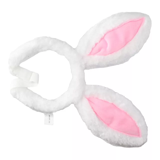White Pink Rabbit Hat Headband with Ears Cute Novelty Accessories Headdress