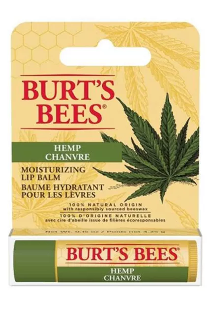 Burts Bees Moisturizing Lip Balm 4.25g Hemp Chanvre Lips