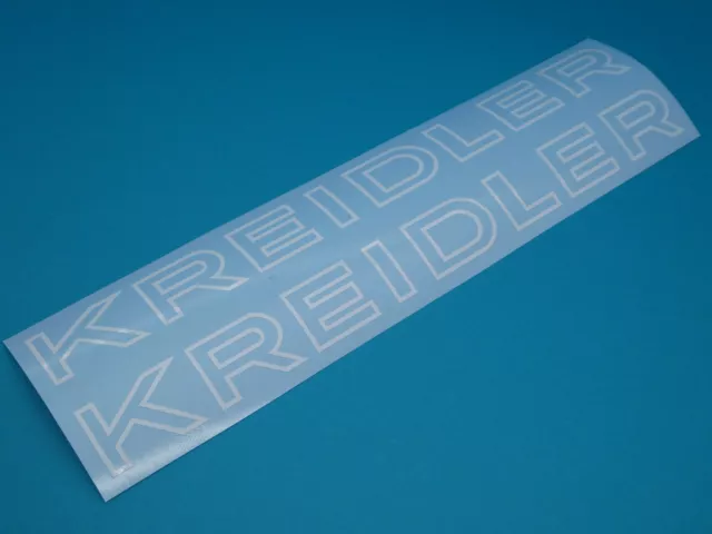 Kreidler Trittbrett Mofa Schriftzug Aufkleber Sticker WEISS NEU