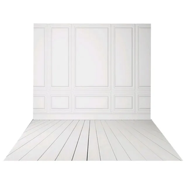3x5ft Vinyl Photography backdrops White Brick Wall wood floor wedding8531
