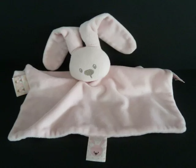 EB. DOUDOU PLAT NATTOU LAPIN Lapidou ROSE UNI CARRE - ETAT NEUF*