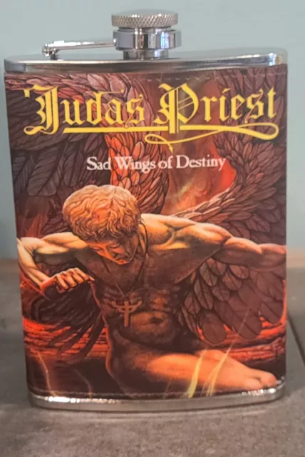 Judas Priest: Sad Wings of Destiny 8 oz flask custom made NEW