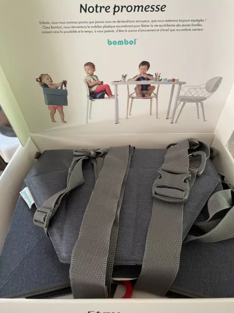 BOMBOL Instant Popup Booster Seat - Lightweight Folding Travel High Chair for Ba