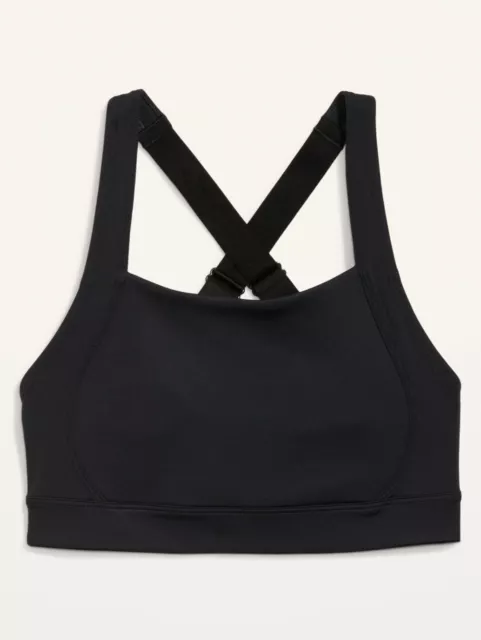 Old Navy Women’s High Support PowerSoft Sports Bra Black Size Medium $35