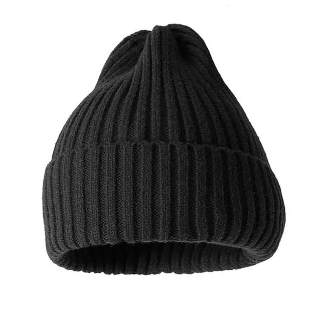 Unisex Thick Beanie Warm Wool Knit Hat Baggy Cap Cuff Slouchy Skull Hats Ski