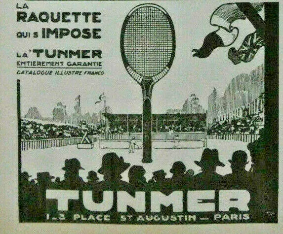 Publicité De Presse 1920 La Raquette Qui S'impose La Tunmer