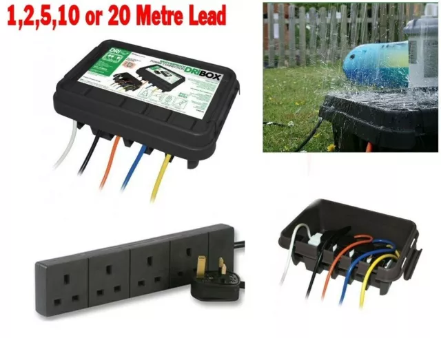 Waterproof Electrical Outdoor Enclosure Mains Extension Lead Weatherproof Box