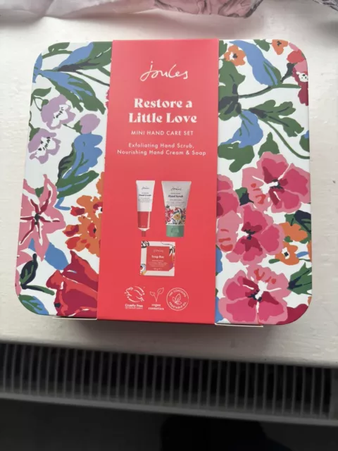 Joules RESTORE A LITTLE LOVE Mini Hand Care Ladies Christmas Gift Set Tin 2023