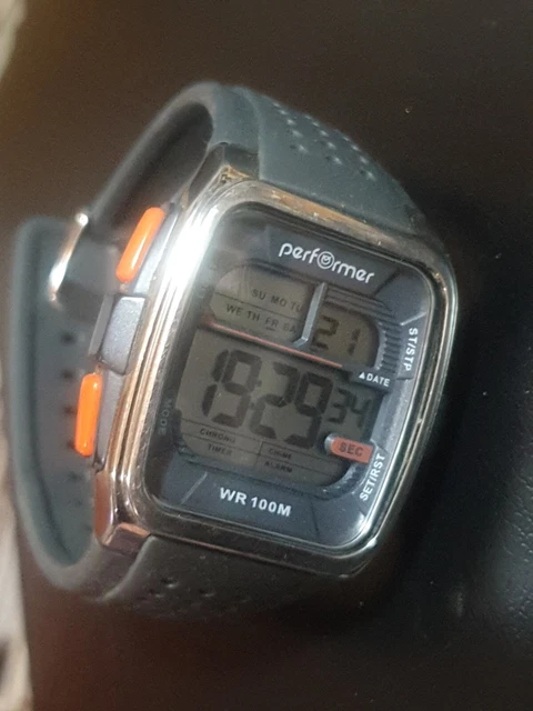 MONTRE PERFORMER DIGITALE WR 100 Homme FONCTIONNE EUR 20,00
