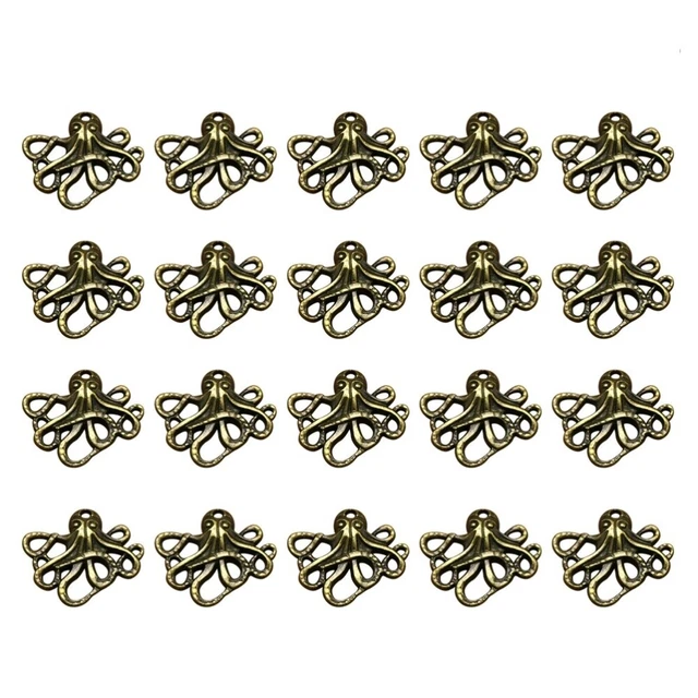20 Stück Alloy Octopus Anhänger Charms DIY Schmuck Herstellung Zubehör für