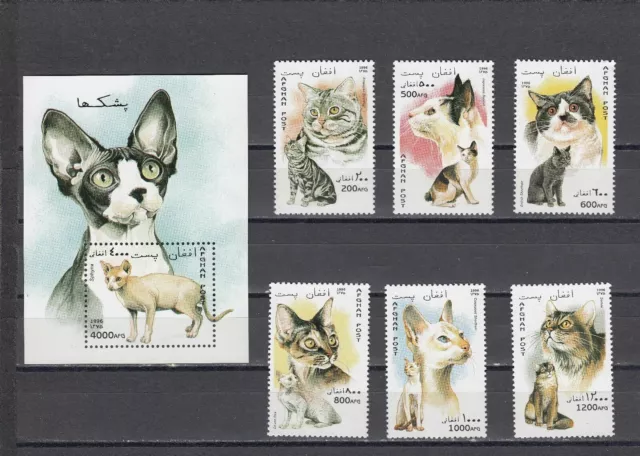 Thematic Stamps Animals 1996 Fauna Cats Set of 6 + M/S MNH